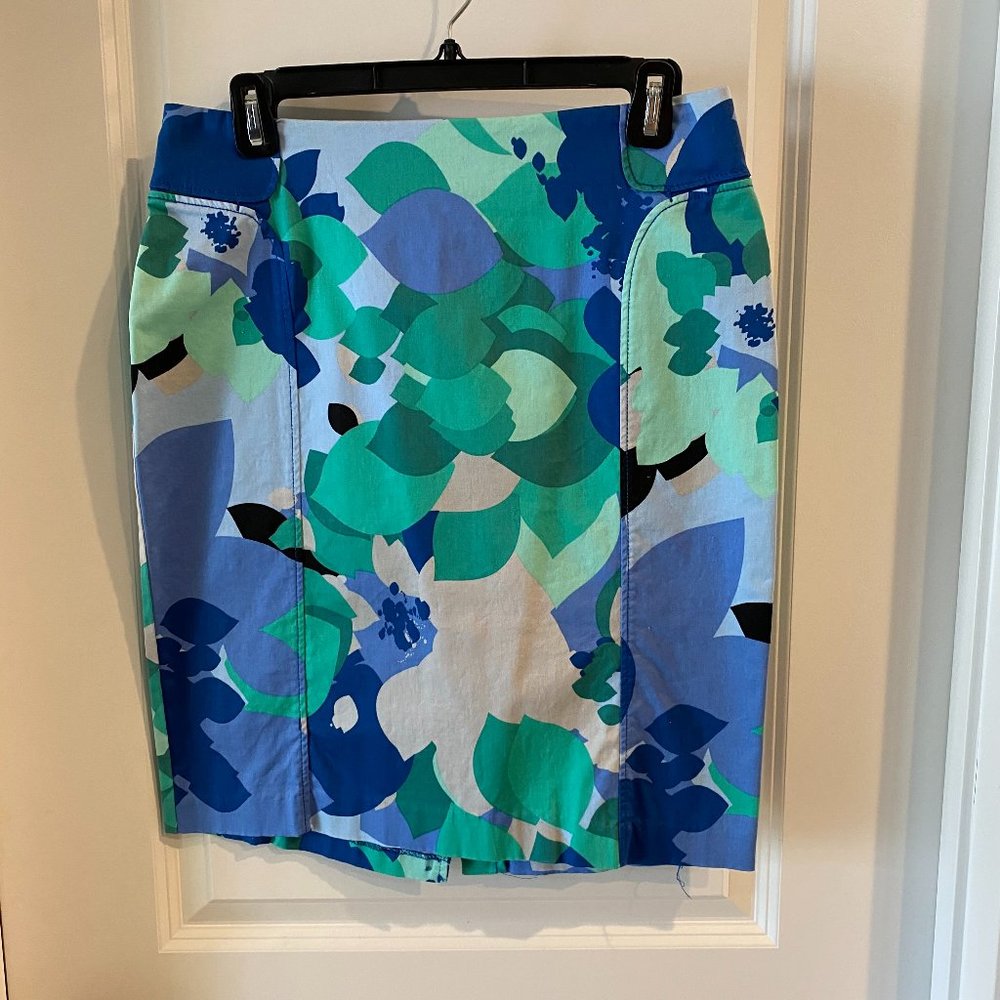 New York & Company | Blue & Green Pencil Skirt